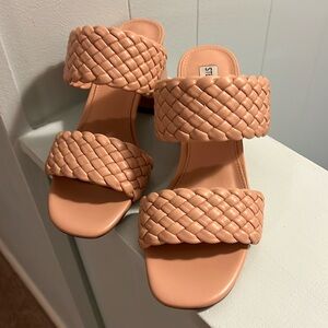 Steve Madden woven block heel mules
